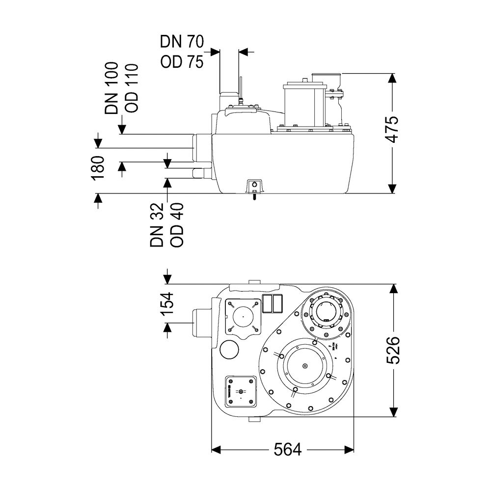 Kessel Hebeanlage Aqualift F Mono Standard SPF 1500-S3, ohne Schieber... KESSEL-28645 4026092005521 (Abb. 2)