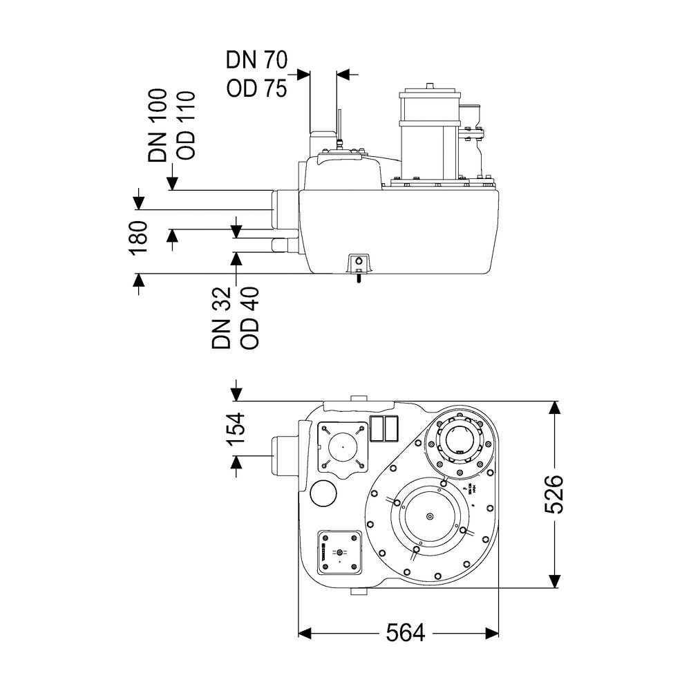 Kessel Hebeanlage Aqualift F Mono Comfort SPF 1400-S3, ohne Schieber... KESSEL-28646-C 4026092058473 (Abb. 2)