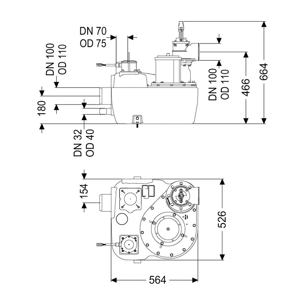 Kessel Hebeanlage Aqualift F Mono Standard SPF 3000-S3, Schieber aus Kunststoff... KESSEL-28649 4026092007686 (Abb. 2)