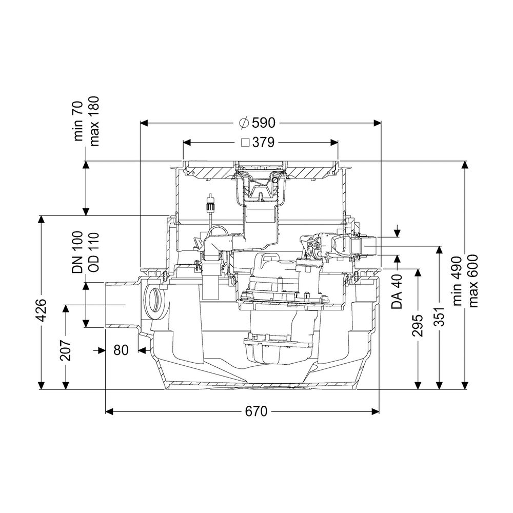 Kessel Hebeanlage Aqualift F Compact Duo SPZ 1000 resistent, Bodenplatte, befliesbar... KESSEL-28704XC 4026092093665 (Abb. 2)