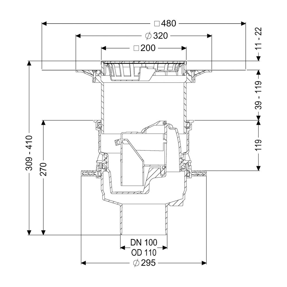 Kessel Kellerablauf Universale Plus Variofix, Geruchsverschluss, wasserundurchlässig, Aus... KESSEL-29151 4026092096918 (Abb. 2)