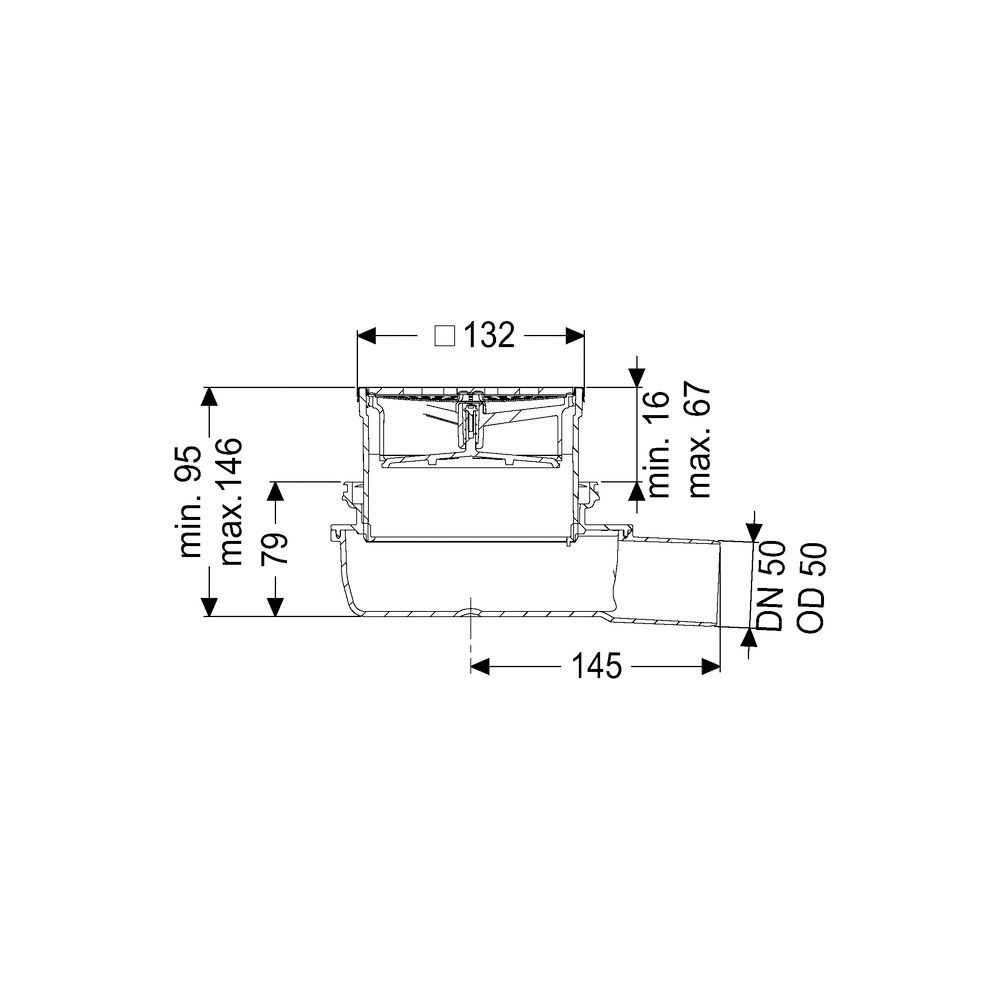 Kessel Bodenablauf Der Ultraflache 79 DN 50 Designrost Kessel L und L Megastop... KESSEL-44700.66 4026092081105 (Abb. 2)