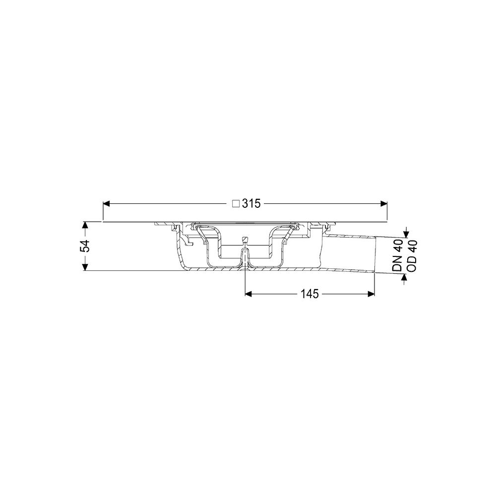 Kessel Der Ultraflache Grundkörper 54 DN 40 WaD, Sperrwasserhöhe 22mm... KESSEL-44740M 4026092080474 (Abb. 2)