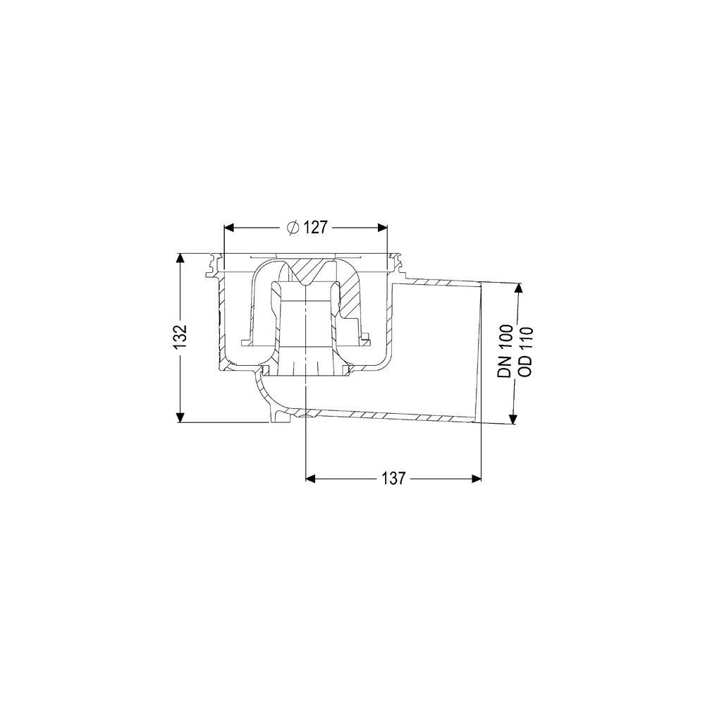 Kessel Practicus Grundkörper DN 100, Auslauf seitlich... KESSEL-45110 4026092033562 (Abb. 2)