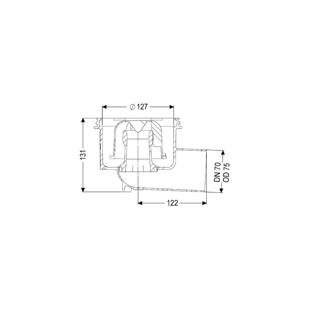 Kessel Practicus Grundkörper DN 70, Auslauf seitlich... KESSEL-45170 4026092033555 (Abb. 2)