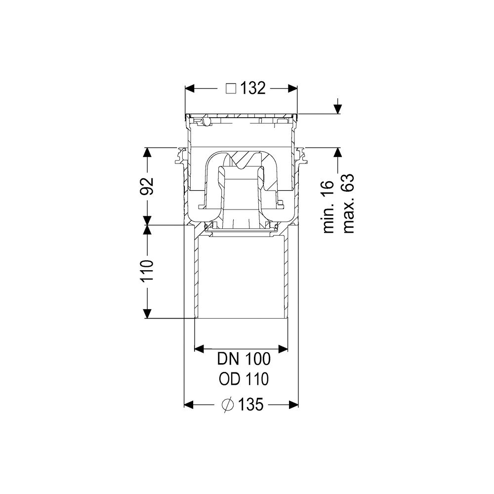 Kessel Boden-/Deckenablauf Practicus DN 100 Designrost, senkrecht... KESSEL-45210.63 4026092052839 (Abb. 2)