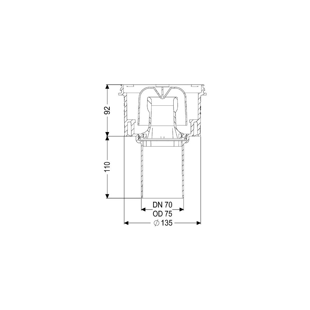 Kessel Practicus Grundkörper DN 70, Auslauf senkrecht... KESSEL-45270 4026092033586 (Abb. 2)