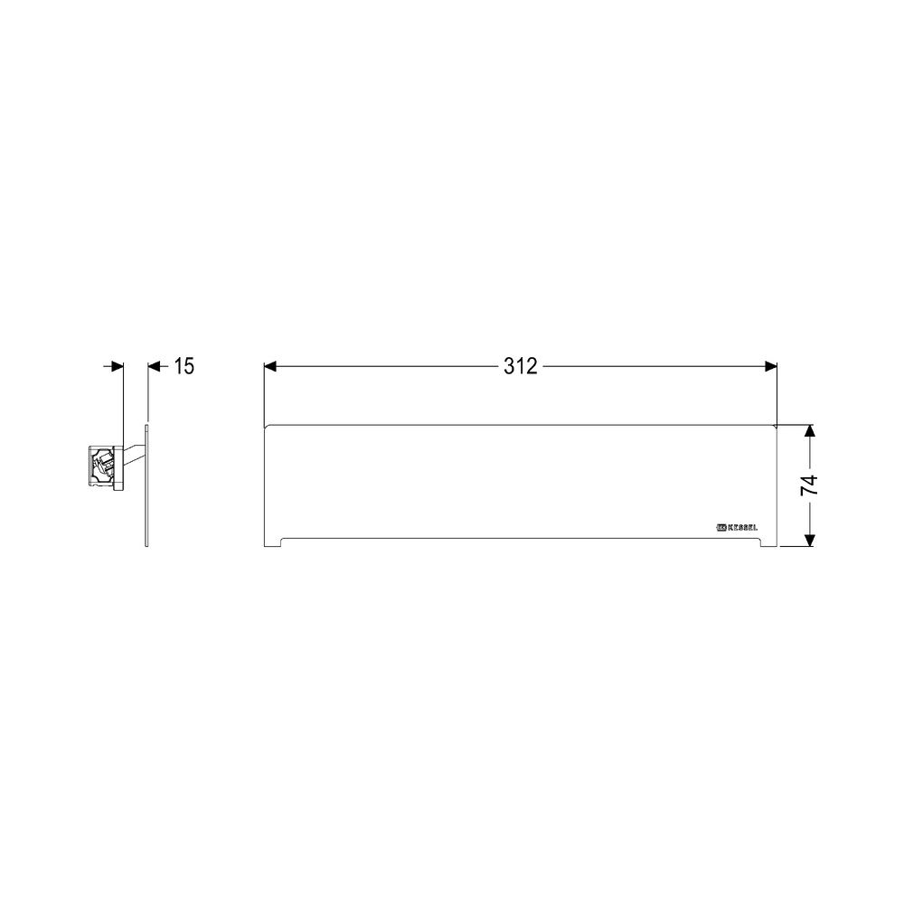 Kessel Ablaufblende Wandablauf Scada Edelstahl V2A, 15-19mm Belaghöhe... KESSEL-48012 4026092058022 (Abb. 2)