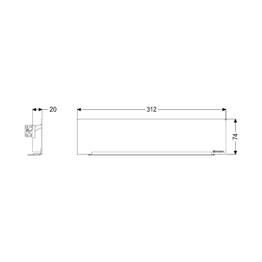 Kessel Ablaufblende Wandablauf Scada Wave V2A, 15-19mm Belaghöhe... KESSEL-48013 4026092058039 (Abb. 2)