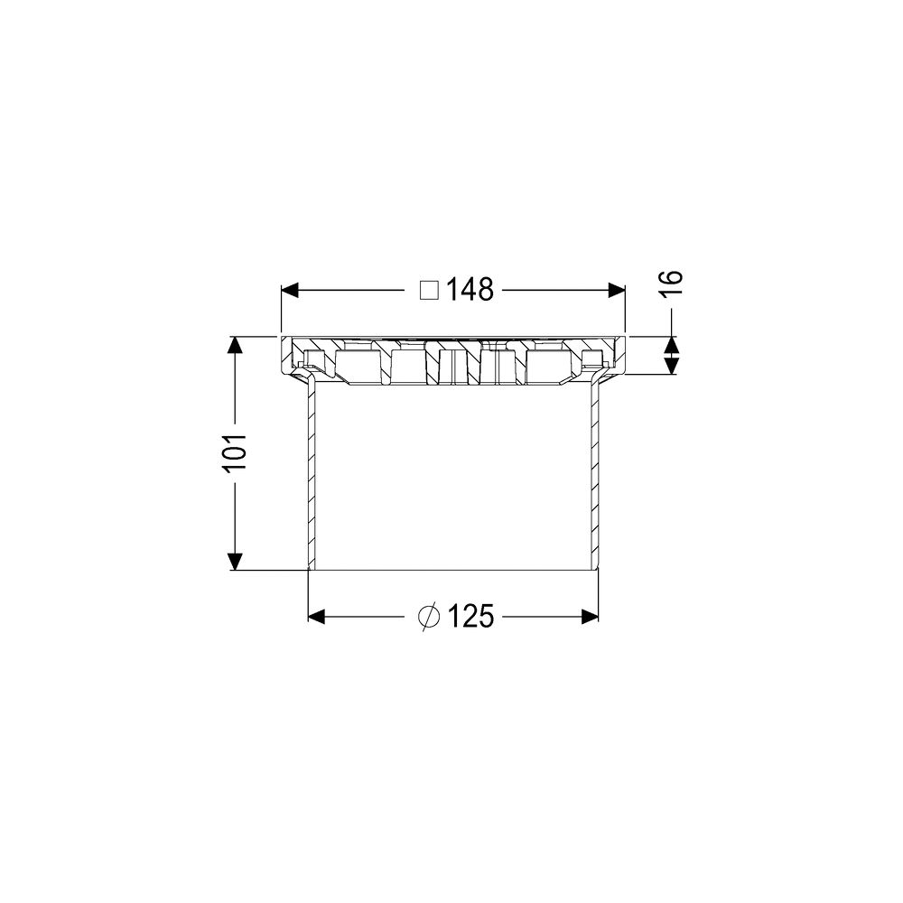 Kessel Aufsatzstück Schlitzrost 150x150mm K3, Schwarz... KESSEL-48193 4026092034231 (Abb. 2)