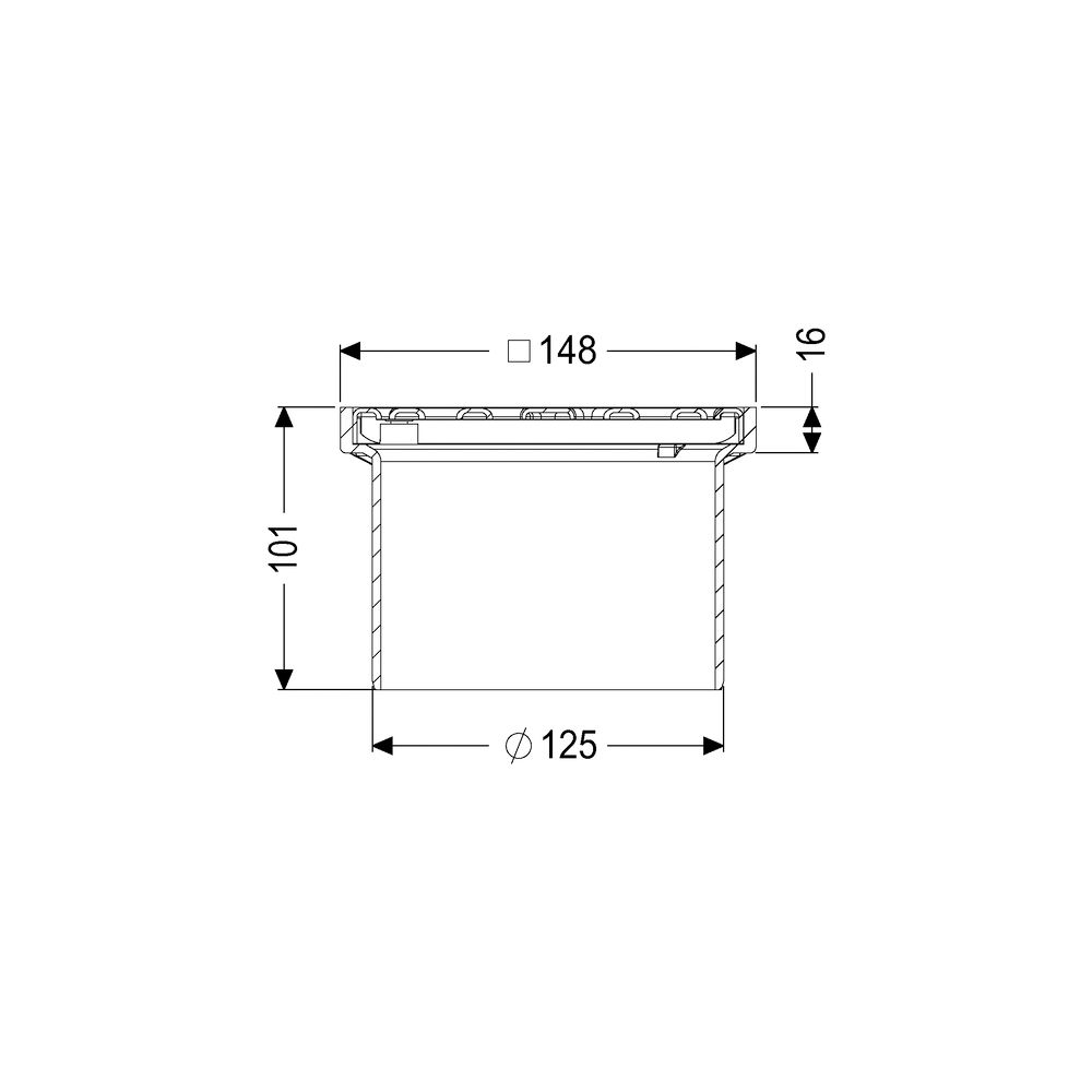 Kessel Aufsatzstück Schlitzrost V4A 150x150mm K3... KESSEL-48209 4026092066577 (Abb. 2)