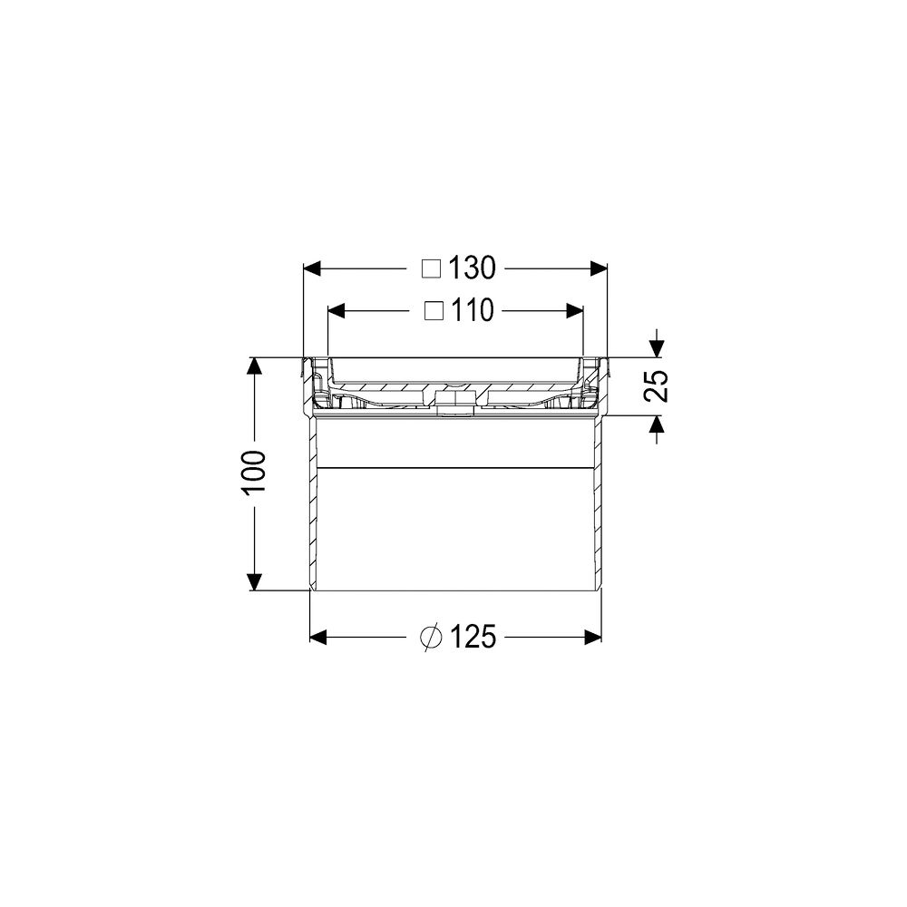 Kessel Aufsatzstück befliesbar V2A, K3... KESSEL-48211 4026092029749 (Abb. 2)