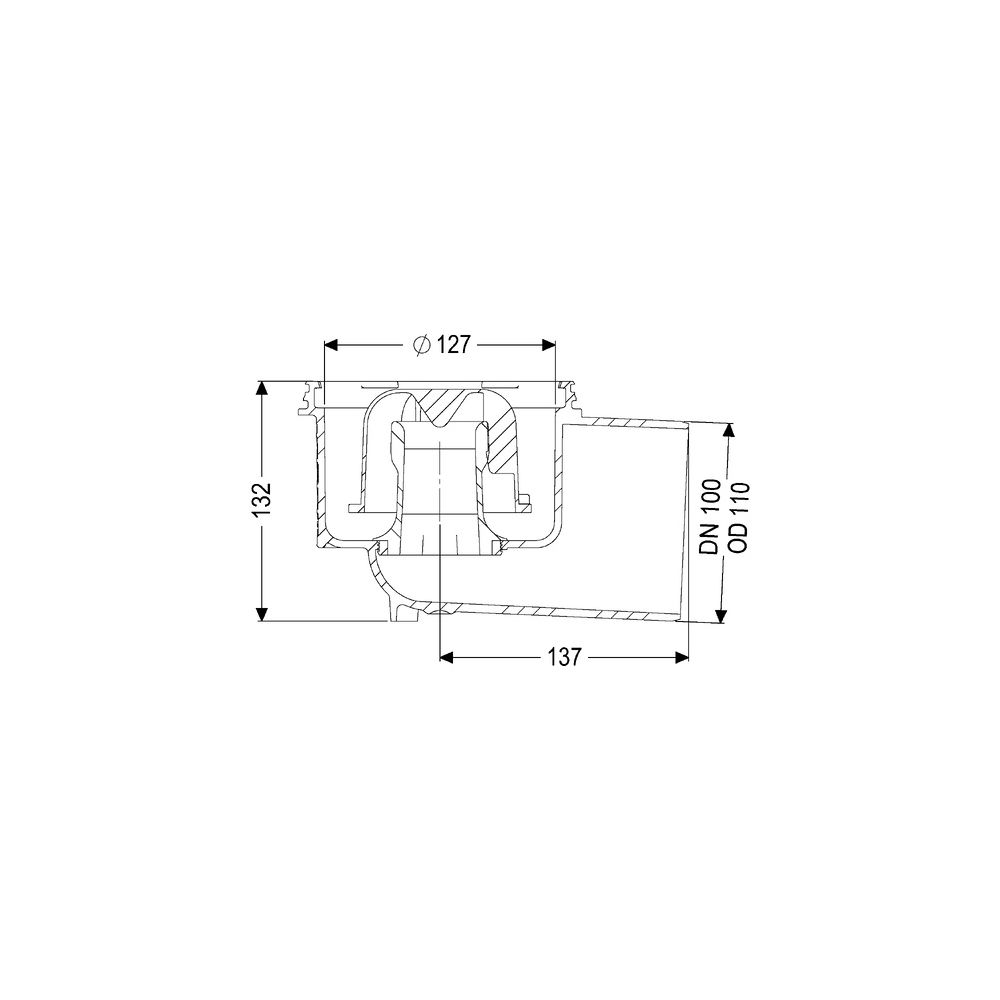 Kessel Ecoguss Grundkörper DN 100, Auslauf seitlich... KESSEL-48311 4026092033272 (Abb. 2)