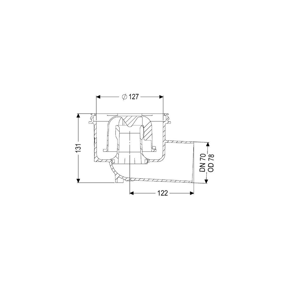 Kessel Ecoguss Grundkörper DN 70, Auslauf seitlich... KESSEL-48378 4026092033258 (Abb. 2)