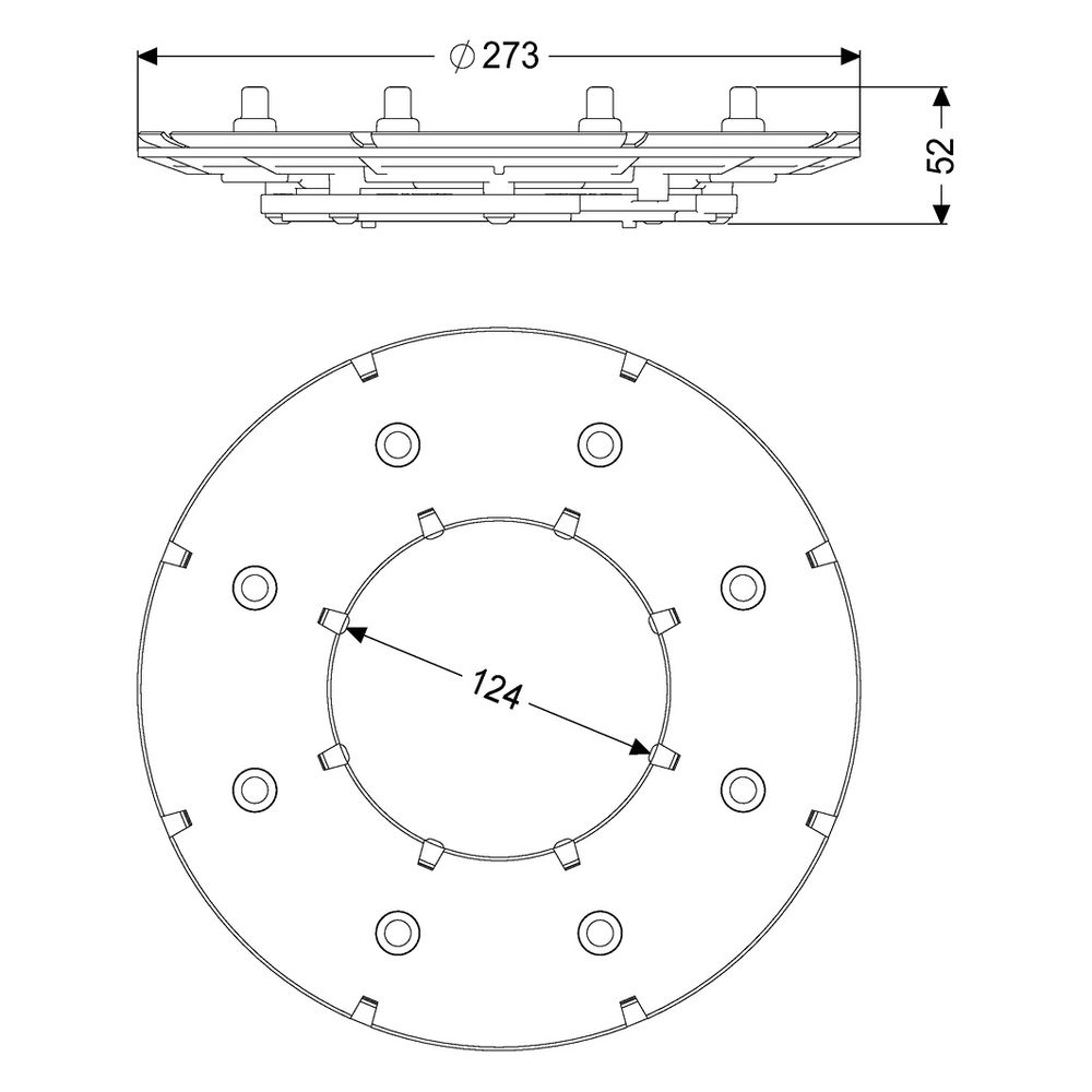 Kessel Pressdichtungsflansch Ecoguss System 125, inklusive Fixierklammern... KESSEL-48407 4026092079003 (Abb. 2)