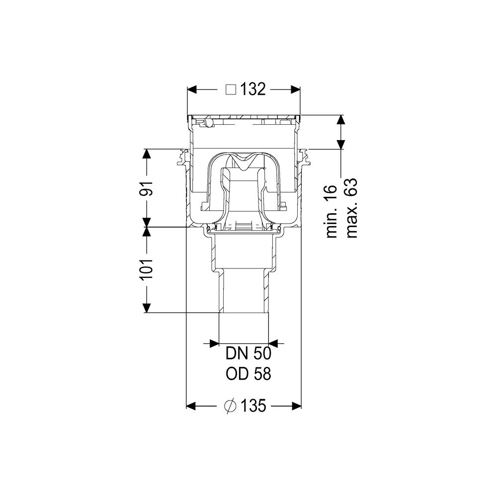 Kessel Boden-/Deckenablauf Ecoguss DN 50 Designrost, senkrecht... KESSEL-48458.63 4026092053034 (Abb. 2)