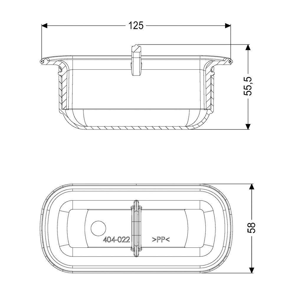 Kessel Geruchsverschluss Linearis, Sperrwasserhöhe 22mm... KESSEL-48603 4026092046074 (Abb. 2)