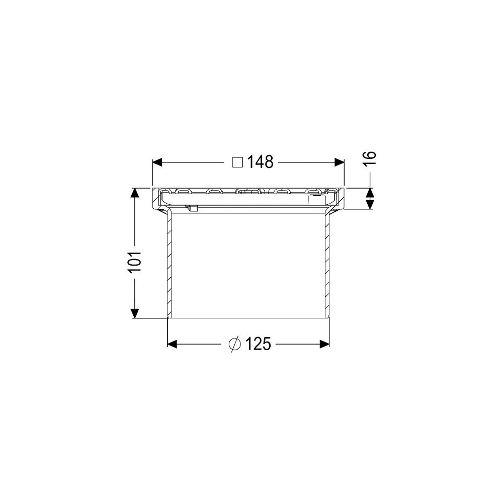 Kessel Aufsatzstück Schlitzrost V2A 150x150mm K3... KESSEL-48950 4026092004616 (Abb. 2)