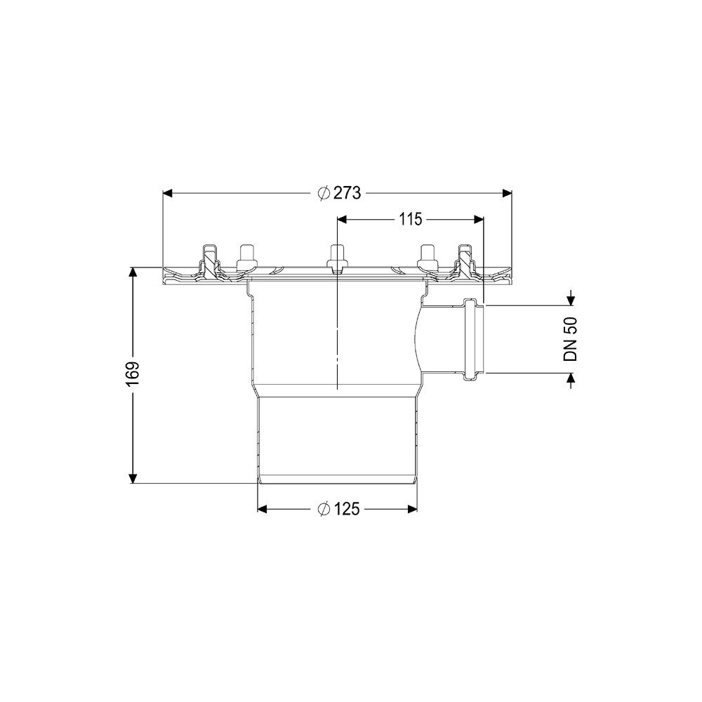 Kessel Verlängerungsstück System 125, seitlicher Zulauf DN 50/40... KESSEL-54189 4026092053720 (Abb. 2)