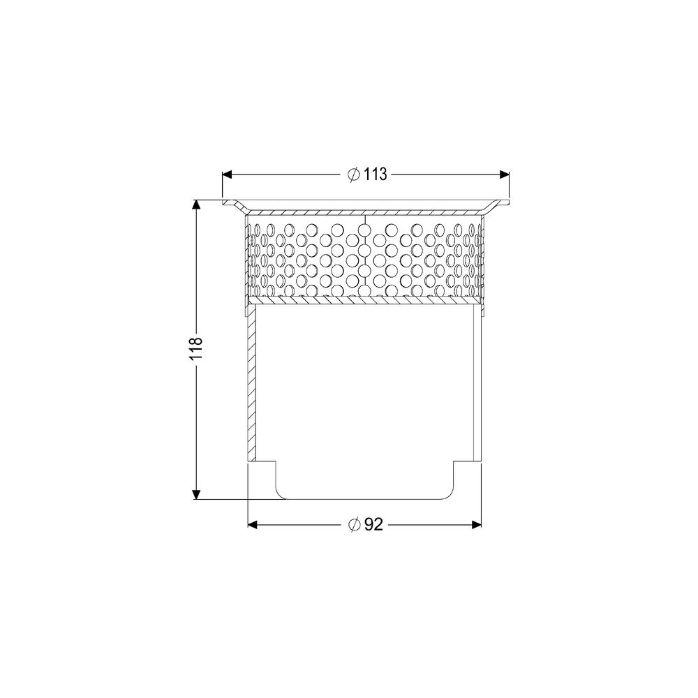 Kessel Geruchsverschluss für System 125, mit Schlammfang, V2A, 54500... KESSEL-54500 4026092107430 (Abb. 2)