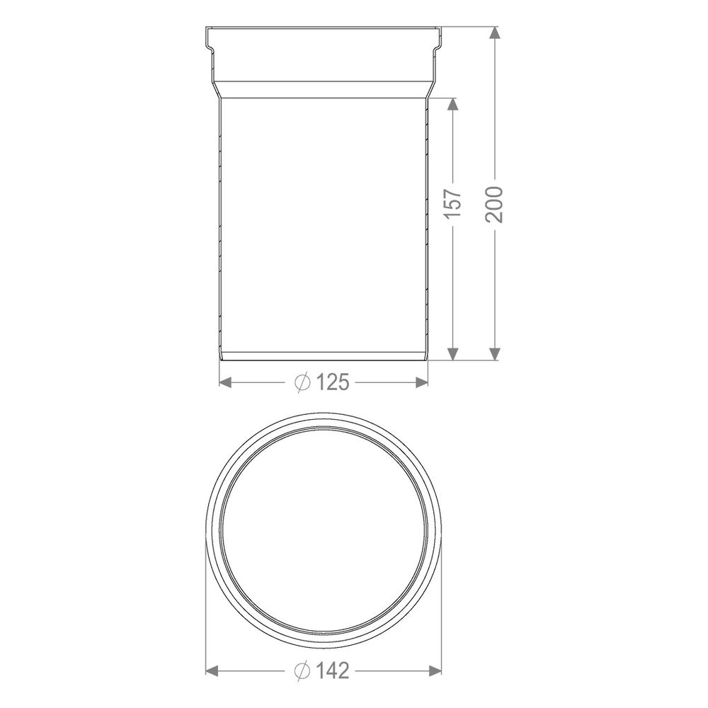 Kessel Verlängerungsstück für Ferrofix System 125, Edelstahl V2A 200mm, 54904... KESSEL-54904 4026092110683 (Abb. 2)