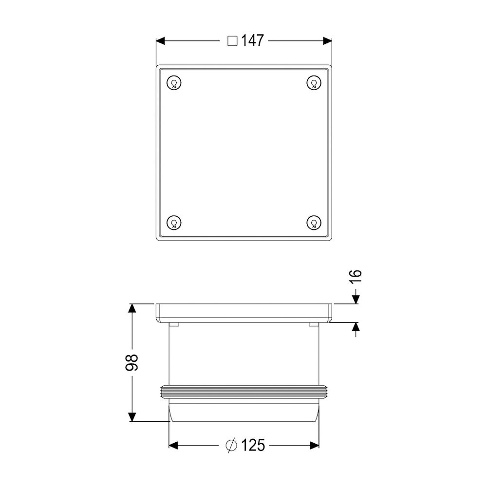 Kessel Reinigungsverschluss Ferrofix System 125, geruchsdicht... KESSEL-54912 4026092072400 (Abb. 2)