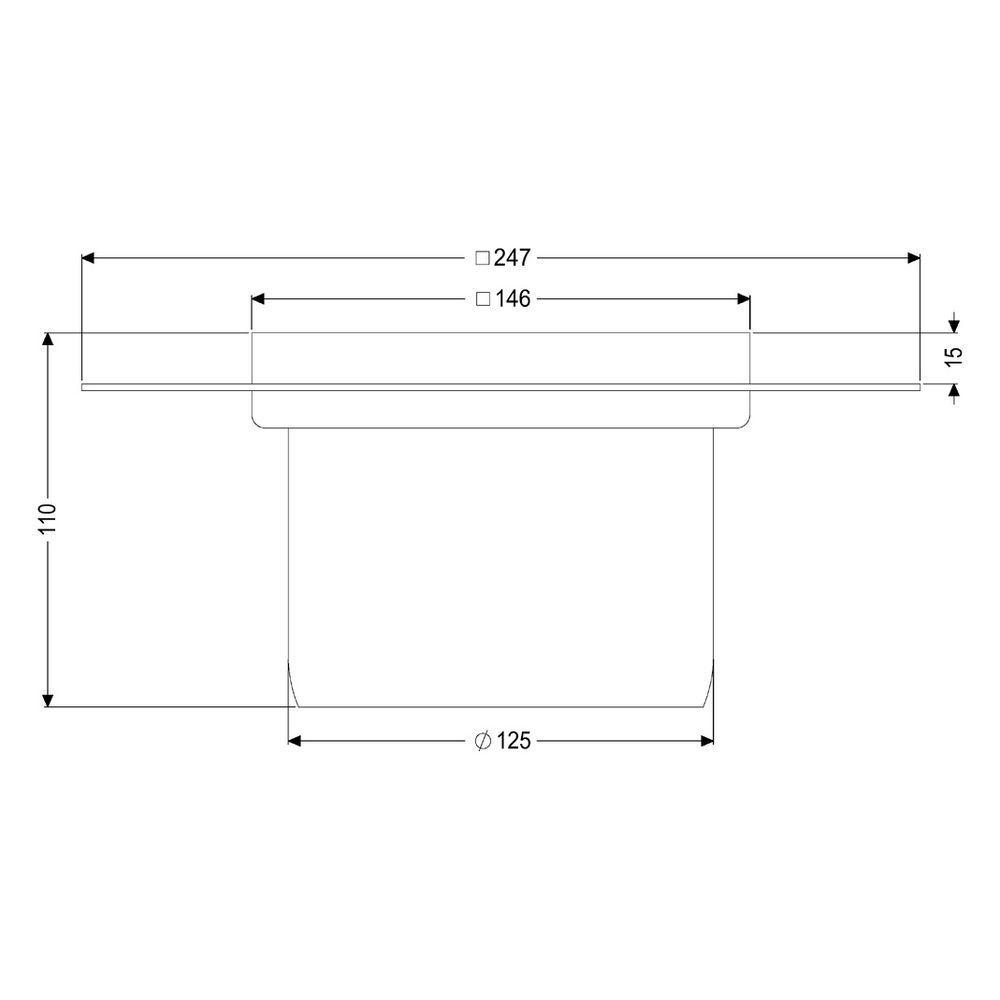 Kessel Ferrofix Aufsatzstück System 125 Klebeflansch, 146x146mm, Gitterrost... KESSEL-54915 4026092072462 (Abb. 2)