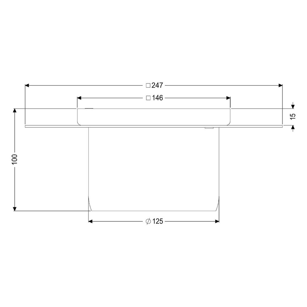 Kessel Ferrofix Aufsatzstück System 125 Klebeflansch, 146x146mm Schlitzrost... KESSEL-54919 4026092072424 (Abb. 2)