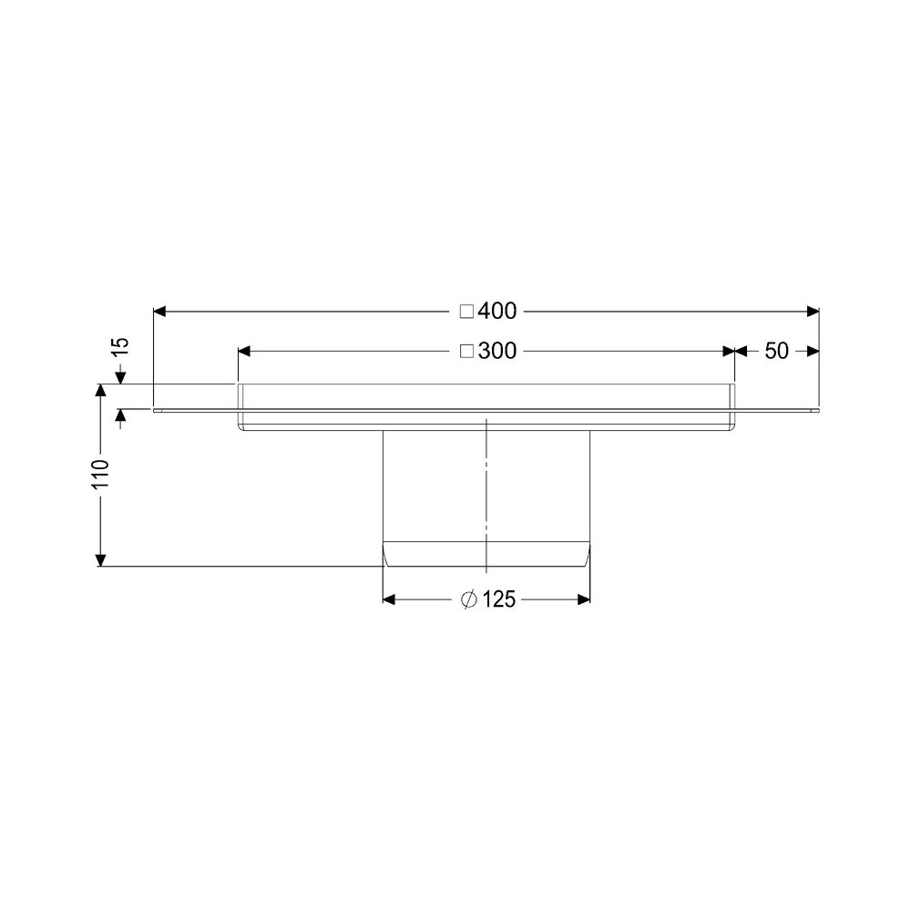 Kessel Ferrofix Aufsatzstück Klebeflansch, 300x300mm Gitterrost, Höhe 15mm... KESSEL-54923 4026092098653 (Abb. 2)