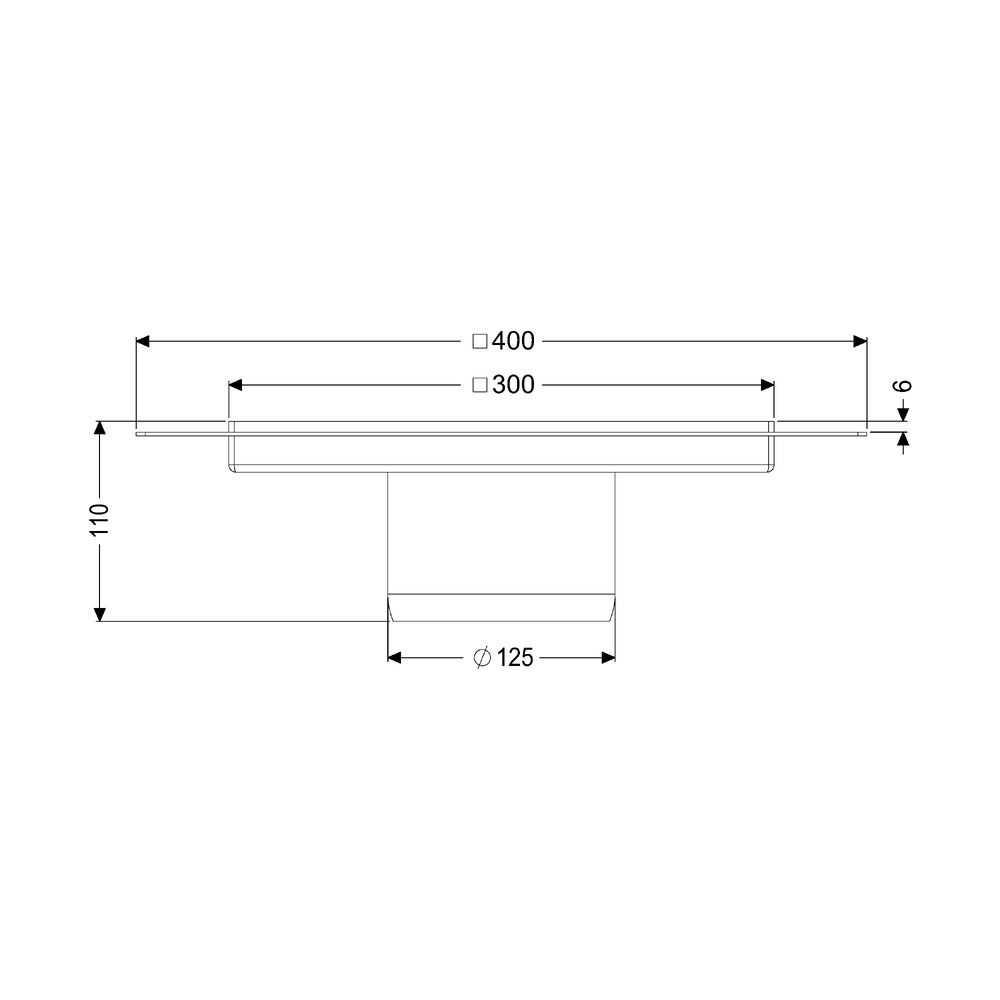 Kessel Ferrofix Aufsatzstück Klebeflansch, 300x300mm Gitterrost, Höhe 6mm... KESSEL-54929 4026092099902 (Abb. 2)
