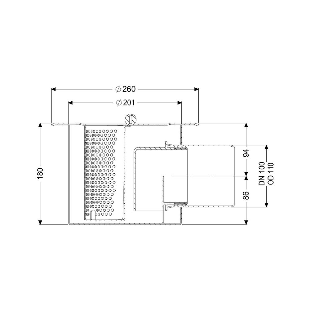 Kessel Grundkörper Ferrofix System 185, DN 100, waagerecht, Edelstahl 1.4301... KESSEL-55105 4026092107508 (Abb. 2)