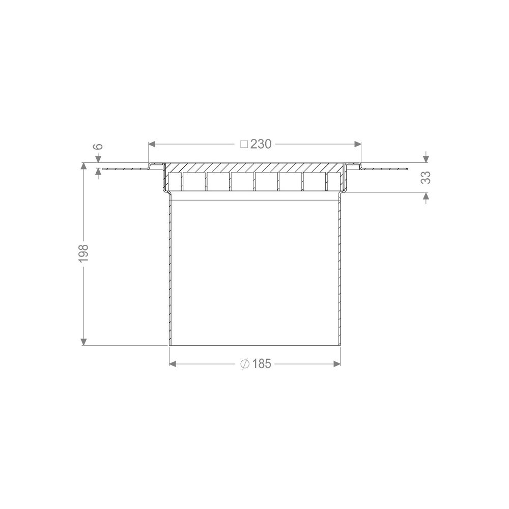 Kessel Aufsatzstück Ferrofix, 230x230mm, Edelstahl 1.4301, L 15... KESSEL-55132 4026092107577 (Abb. 2)