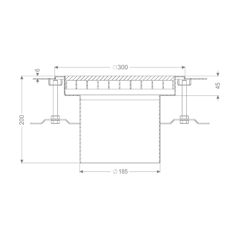 Kessel Aufsatzstück Ferrofix 185, 300x300x200mm, Edelstahl, L 15... KESSEL-55133 4026092107584 (Abb. 2)