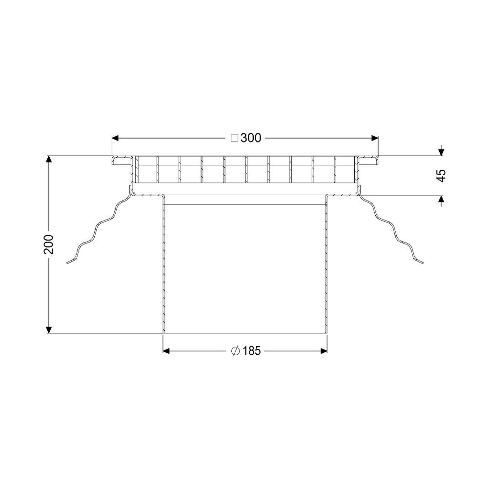 Kessel Aufsatzstück Ferrofix eckig, 300x300x200mm L 15, Edelstahl... KESSEL-55135 4026092107607 (Abb. 2)