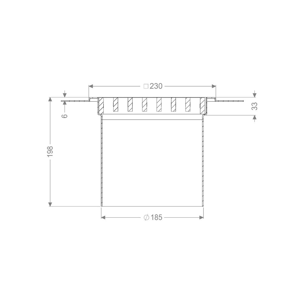 Kessel Aufsatzstück Ferrofix 185, 230x230x200mm, Edelstahl 1.4301, 55138... KESSEL-55138 4026092107638 (Abb. 2)