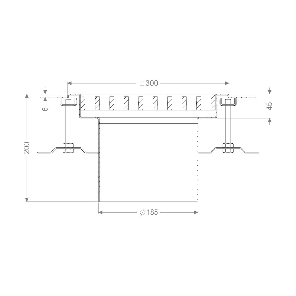 Kessel Aufsatzstück Ferrofix, 300x300mm, Edelstahl, 55139... KESSEL-55139 4026092107645 (Abb. 2)