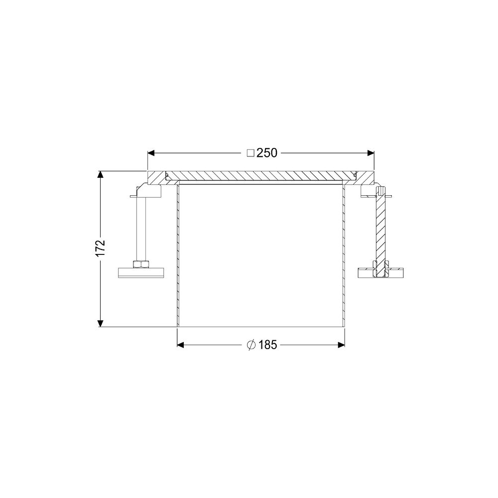 Kessel Reinigungsverschluss Ferrofix System 185, 250x250x200mm, Edelstahl, 55142... KESSEL-55142 4026092107676 (Abb. 2)