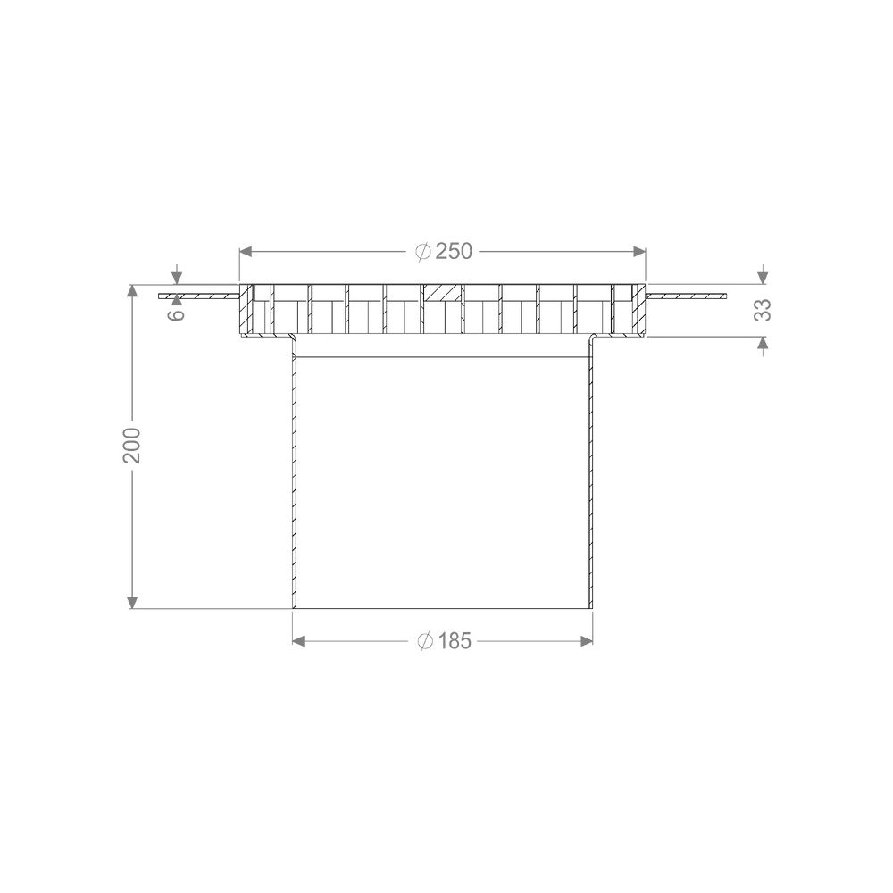 Kessel Aufsatzstück Ferrofix 185, 250x250x200mm, Gitterrost, Edelstahl, 55145... KESSEL-55145 4026092107706 (Abb. 2)