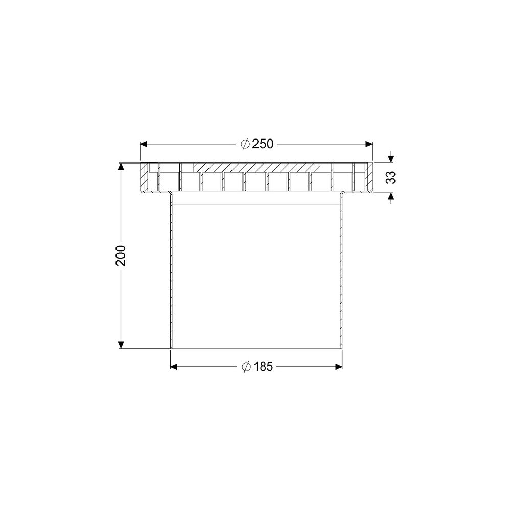 Kessel Aufsatzstück Ferrofix rund, 250mm, L15, Edelstahl 1.4301... KESSEL-55146 4026092107713 (Abb. 2)