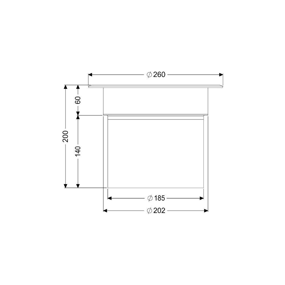 Kessel Zwischenstück für System 185 Edelstahl, Anschlussrand, 55165... KESSEL-55165 4026092107904 (Abb. 2)