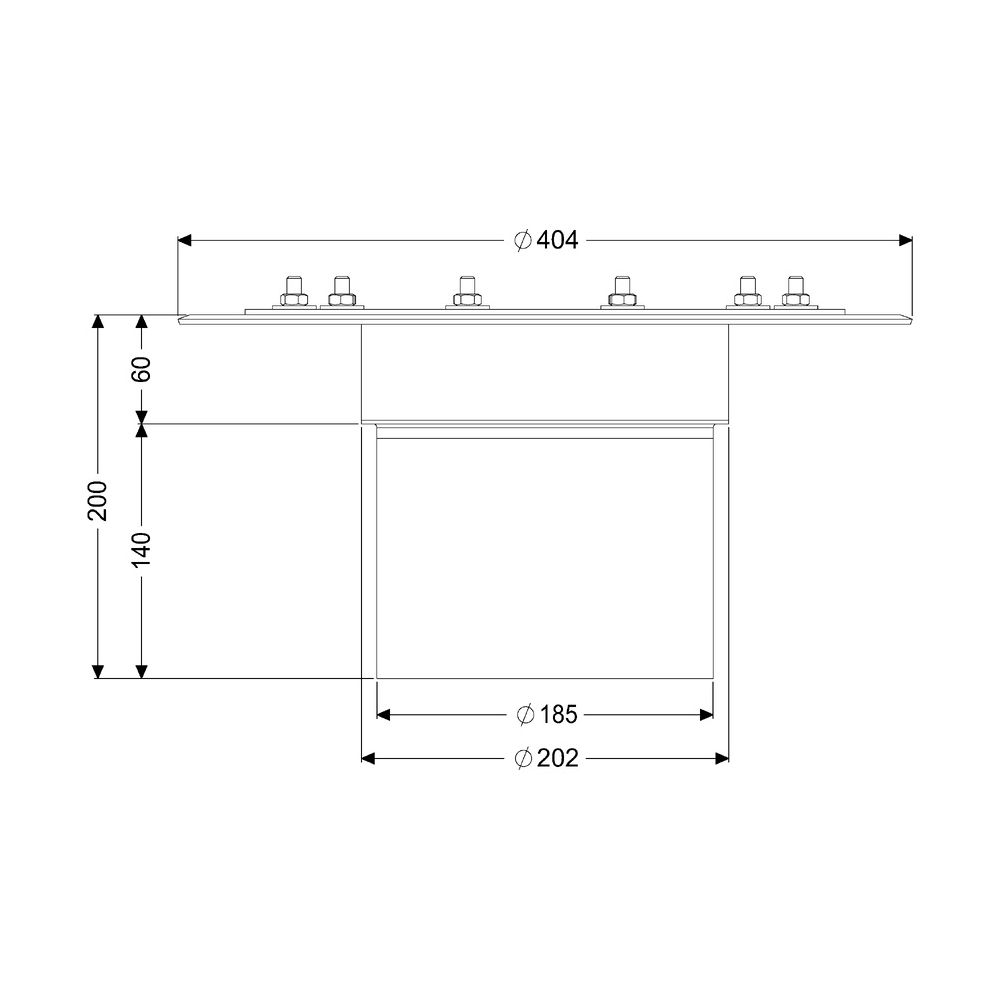 Kessel Zwischenstück für System 185, Edelstahl Pressdichtungsflansch, 55166... KESSEL-55166 4026092107911 (Abb. 2)