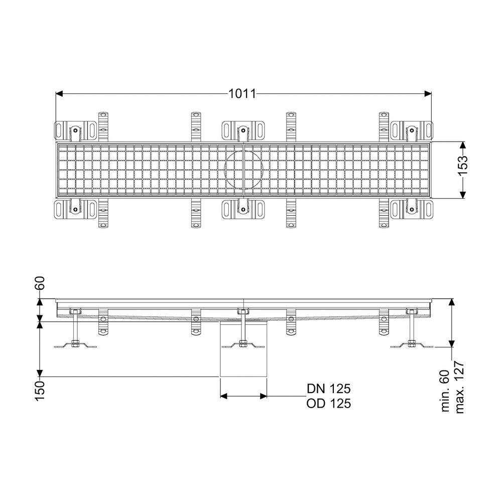 Kessel Kastenrinne Ferrofix, DN 125, 156x1.014mm, ohne Klebeflansch, Edelstahl, Silber... KESSEL-6115100 4026092098899 (Abb. 3)
