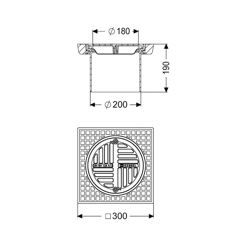 Kessel Aufsatzstück mit Schlitzrost d. 218mm A/L 15... KESSEL-67986 4026092085493 (Abb. 2)