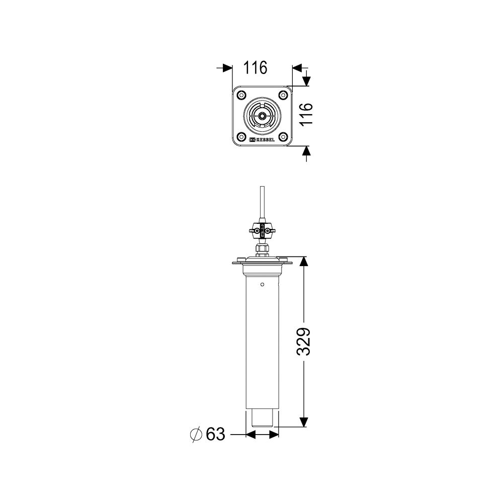 Kessel Umrüstsatz für Pegelsonde, 10m, mit Tauchrohr 288mm, 681042... KESSEL-681042 4026092096604 (Abb. 2)