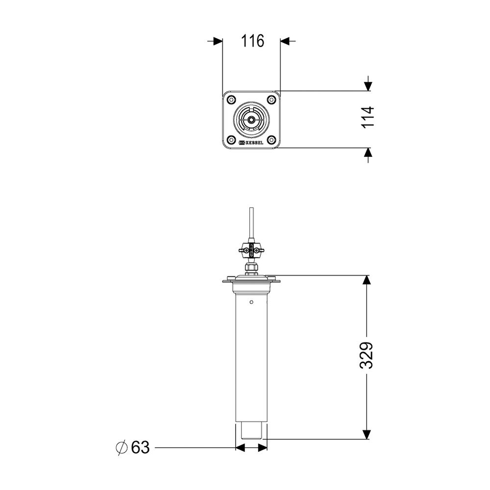 Kessel Umrüstsatz Pegelsonde 30m mit Tauchrohr 288mm, 681043... KESSEL-681043 4026092096611 (Abb. 2)