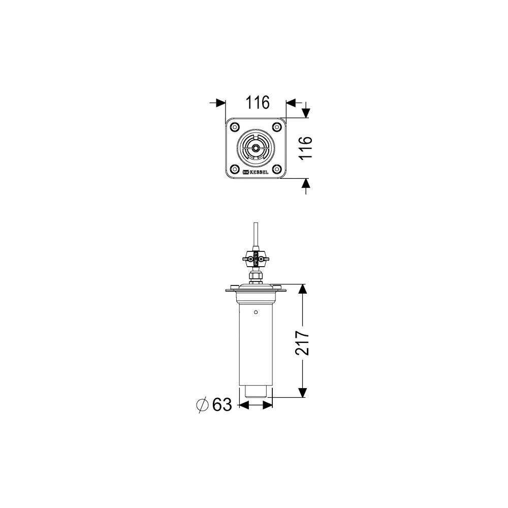 Kessel Umrüstsatz für Pegelsonde, 10m, mit Tauchrohr 181mm, 681046... KESSEL-681046 4026092096642 (Abb. 2)