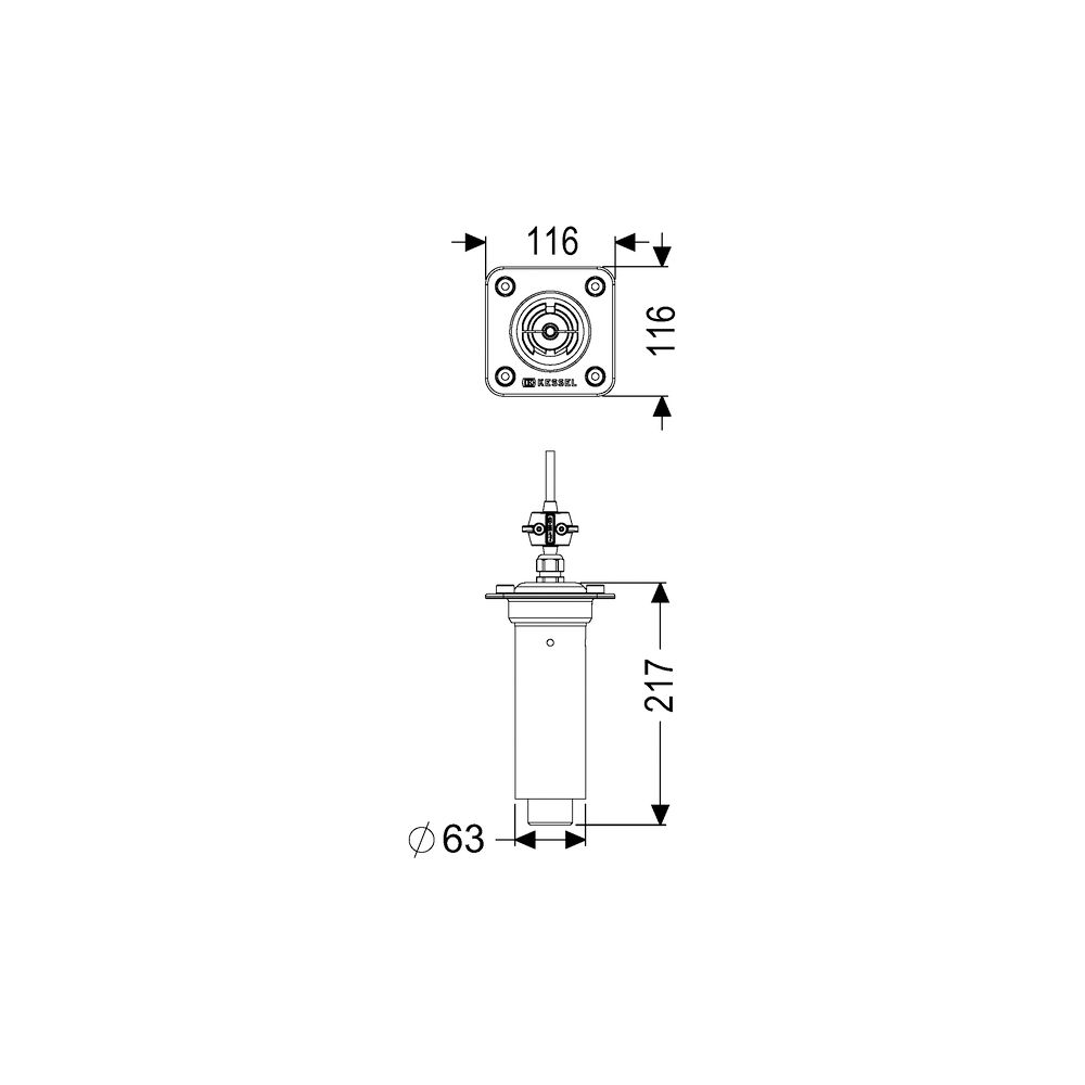 Kessel Umrüstsatz Pegelsonde für Aqualift F Mono und Ecolift XL, 30m, Tauchrohr 181mm, 6... KESSEL-681047 4026092096659 (Abb. 2)