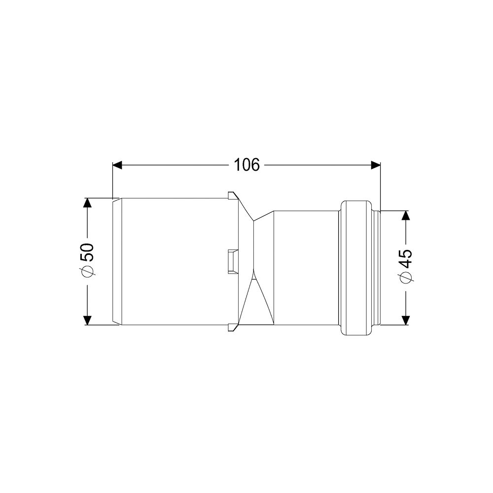 Kessel Übergangsstück für DN 40/50, Weiß PP, inkl. Dichtung, 681111... KESSEL-681111 4026092102657 (Abb. 2)