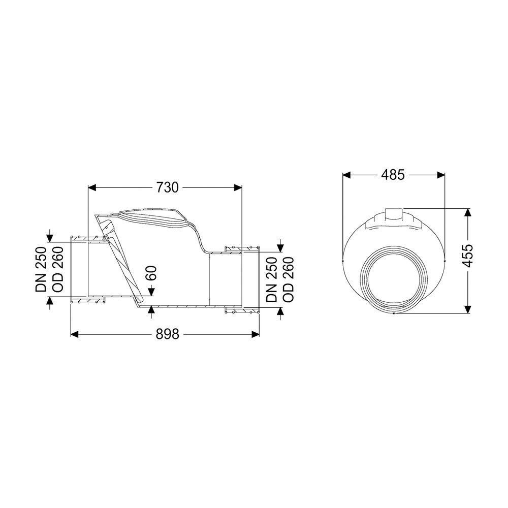 Kessel Rückstauverschluss Multitube DN 250, 1 Klappe... KESSEL-71250 4026092011607 (Abb. 2)