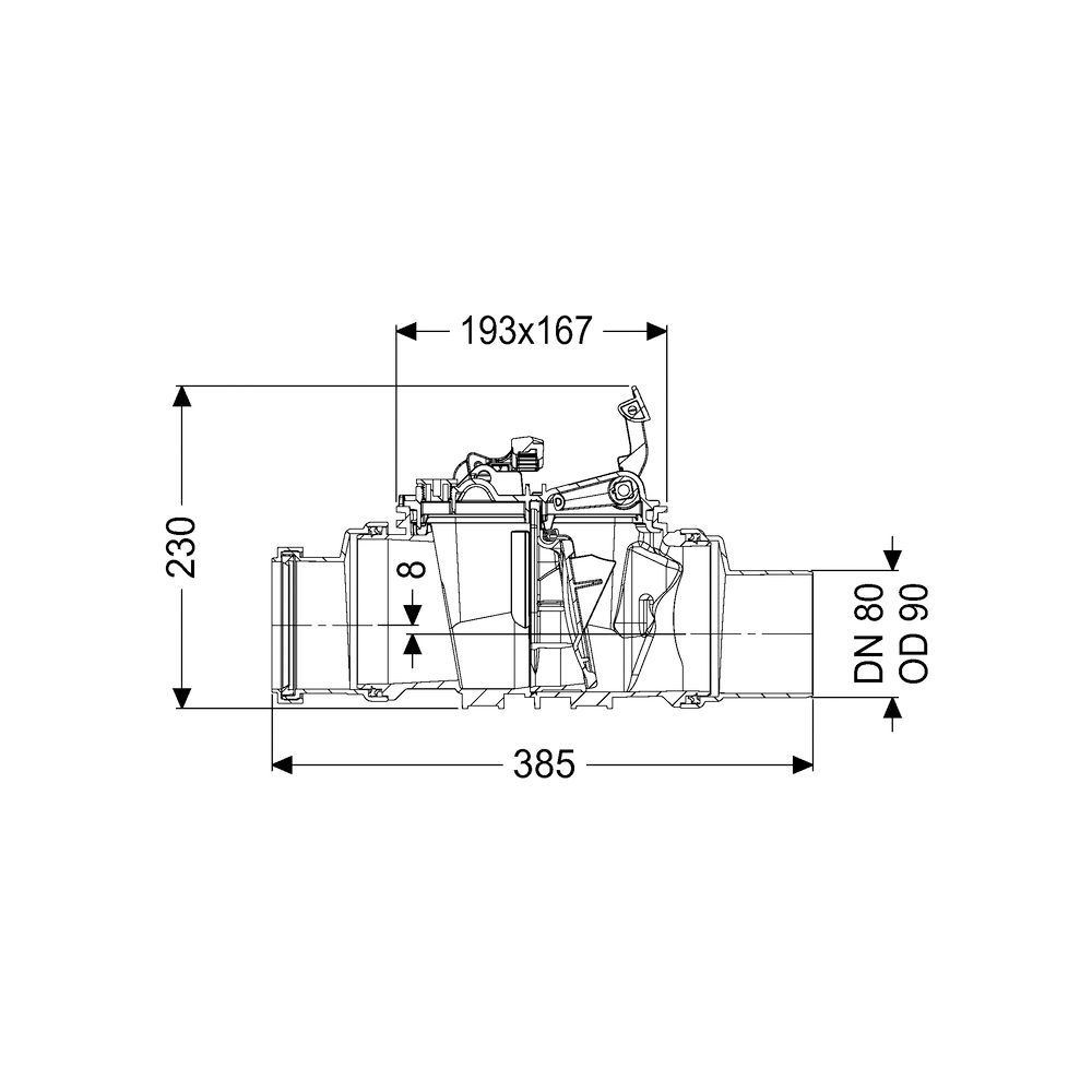 Kessel Rückstauverschluss Staufix DN 90 Typ 1, freiliegend... KESSEL-720090 4026092076002 (Abb. 2)